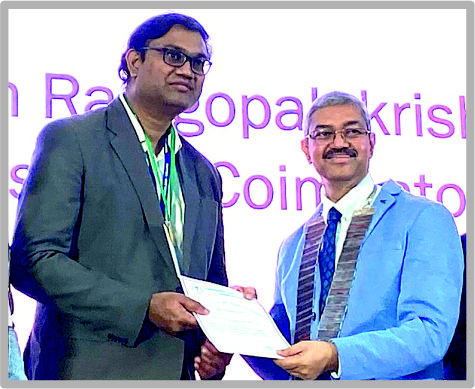 Dr. David V Rajan Medal for Arthroscopy and Sports Medicine 2020  - Dr. Ramakanth R