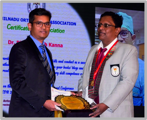 TNOA President's Appreciation Award  2022 - Dr Rishi Mugesh Kanna