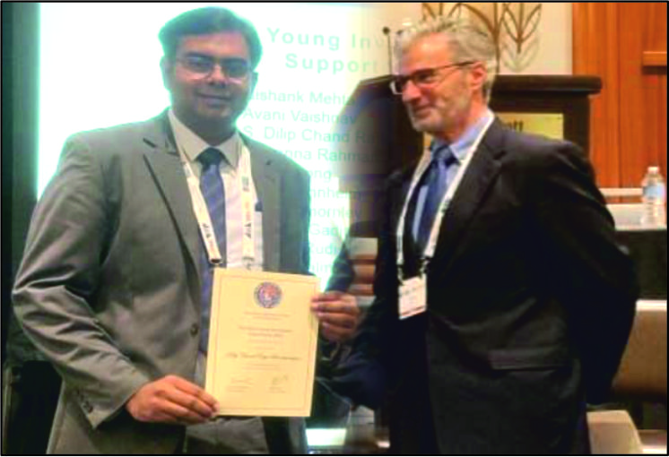 2020 ISSLS Young Investigator Travel Grant  Dr. Dilip Chand Raja S
